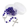 thumbnail image 2 of Dark Blue Glass Bead Rosary, 2 of 2