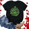 thumbnail image 1 of LSLJS T-Shirt Décontracté à Manches Courtes et Col Rond Imprimé Saint Patrick pour Femmes, 1 of 4