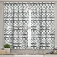 thumbnail image 2 of Ambesonne Black and White Valance & Curtain, Grunge Stripes, 55"x24", Black White, 2 of 6