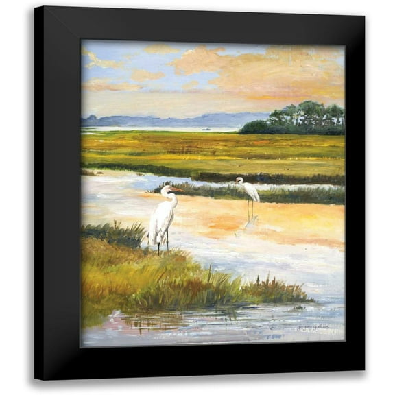 Gorham, Gregory 12x14 Black Modern Framed Museum Art Print Titled - Salt Marsh Sanctuary II