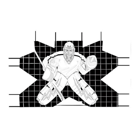 yotijay Hockey Goal Goalie Target Equipment Folding Easy Installation Protable Accuracy Training Target Hockey Net for Goalie, Adults S