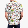 thumbnail image 3 of Balery Cartoon Wild Animals Printed Men’s Short Sleeve Polo Shirt, Midweight Men's Shirt,Golf Polo shirts -4X-Large, 3 of 8