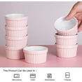 thumbnail image 3 of Fashionwu 8 oz Ramekins, Set of 8, Porcelain Ramekins for Creme Brulee Dishes Oven Safe, Classic Style Custard Cups for Baking, Souffle Ramekins Dish Bowls, Dipping Sauce Bowls - Pink, 3 of 6