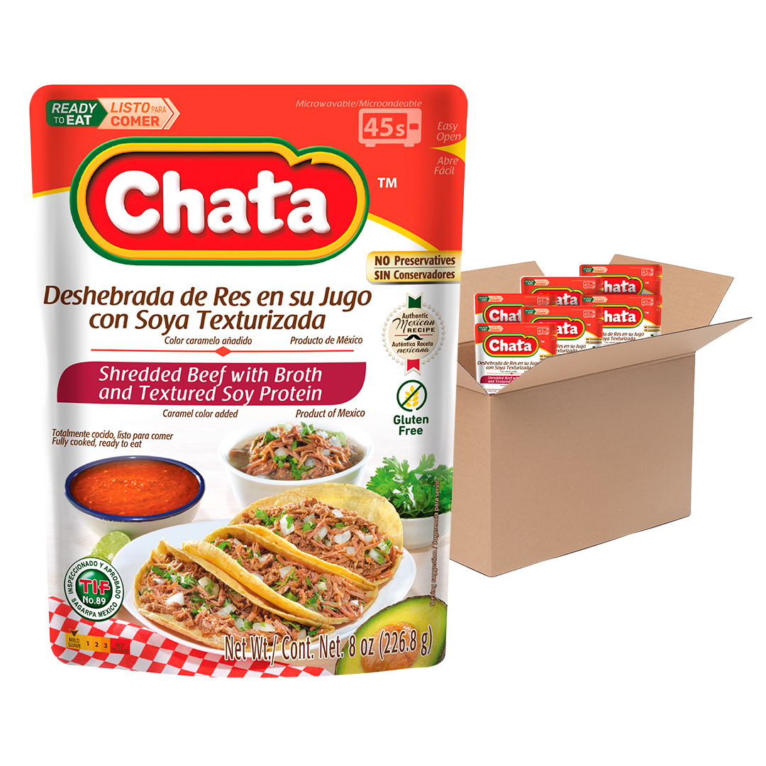 Chata Shredded Beef, 8 oz, Pack of 6