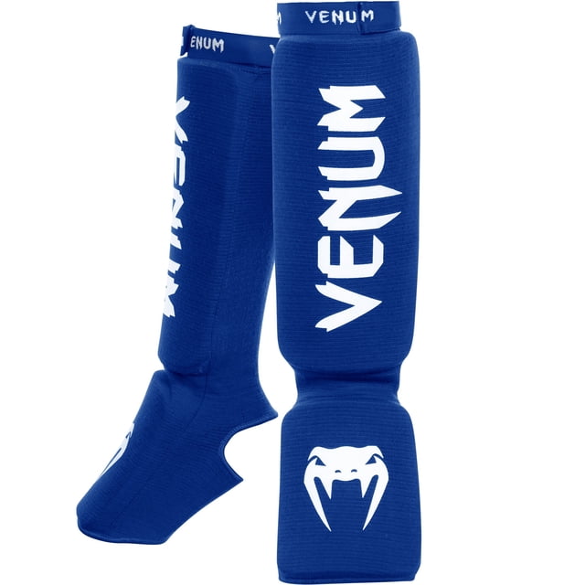Espinilleras Venum Kontact azules ligeras sin cordones