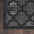 thumbnail image 5 of Nourison Easy Care Trellis Flatweave Indoor Outdoor Runner Rug 2'2" x 16' Charcoal Black, 5 of 8