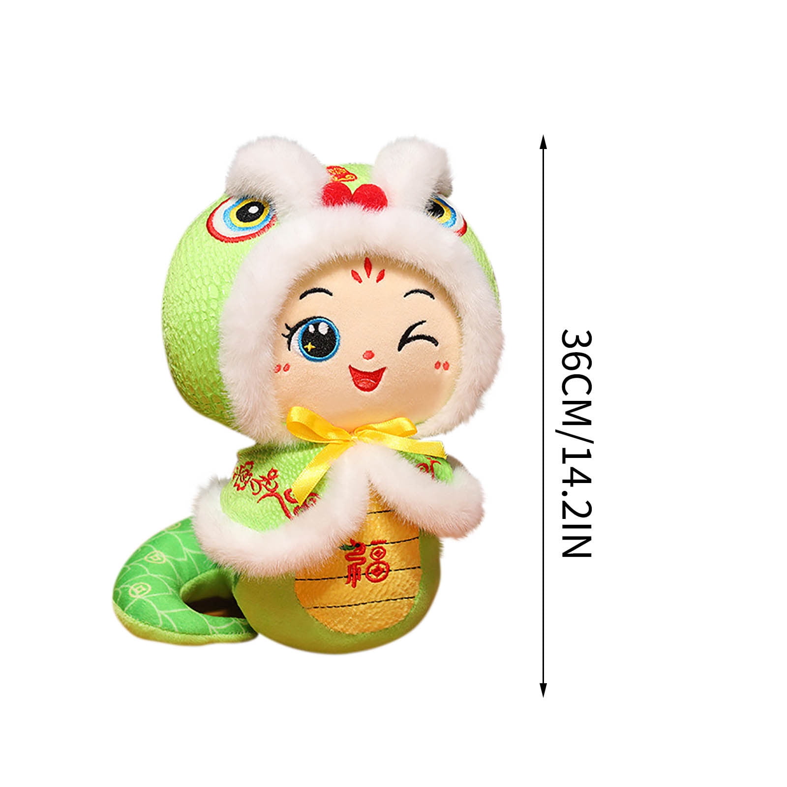 Pxyqht Cute Snake Year Doll Plush Toy for Babies,Auspicious Gift with Good Meaning for Newborns,Soft Cloth Doll for Decor and Playtime,Ideal Photography Prop