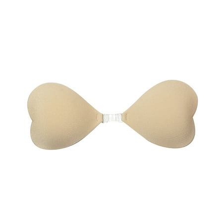 Strapless Sticky Bra Hearted Adhesive Bra Invisible Push Up Sticky Silicone Strapless Bra For Women Stick On Bra For Women