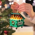 thumbnail image 3 of 2025 Humorous Christmas Ornament, Sarcastic Dumpster Fire Decor, Novelty Holiday Ornament, Funny Tree Decoration, Gift for Humor Lovers, Festive Home Accents, 3 of 5