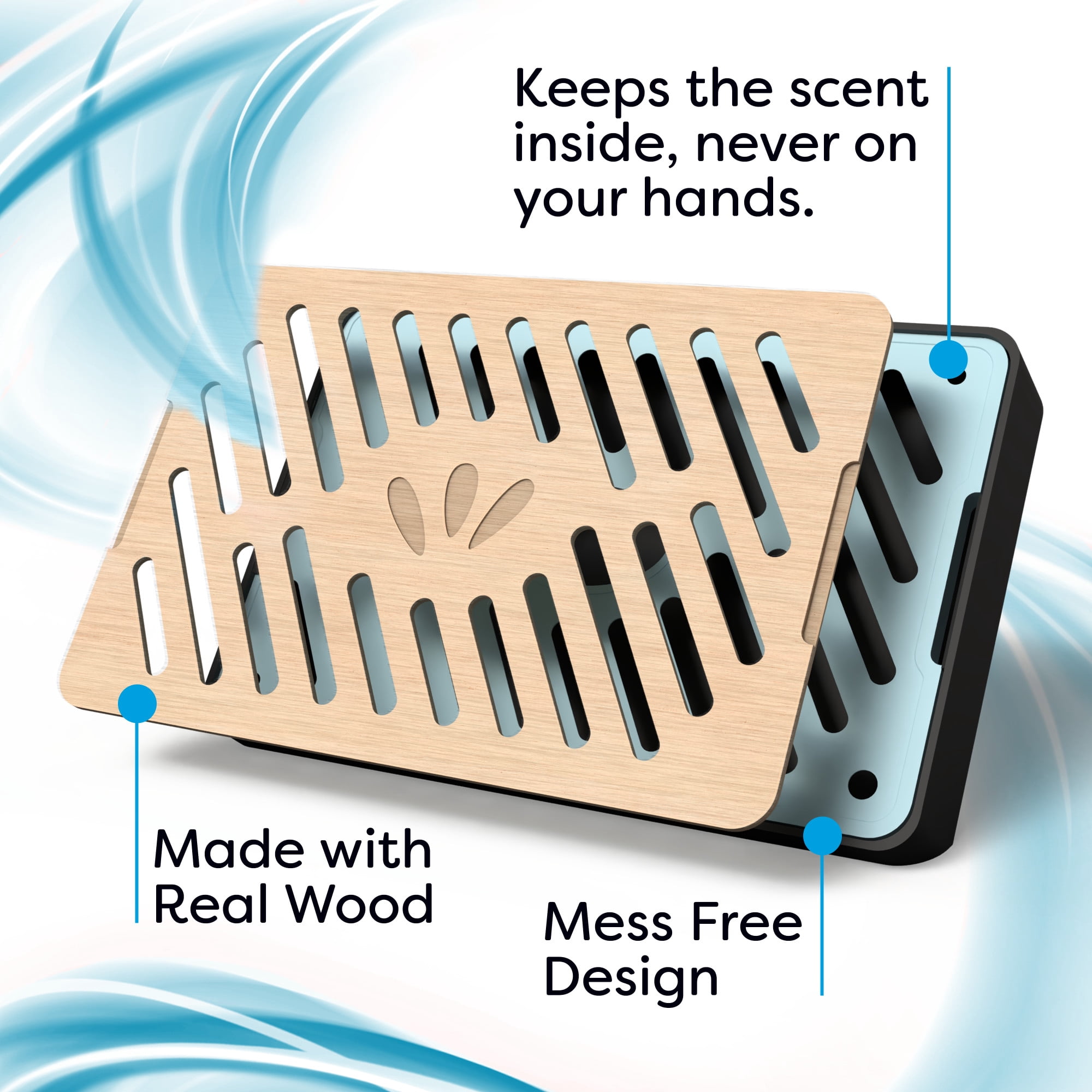 Refresh Your Car Visor Clip Car Air Freshener, Coastal Fresh Scent (1 Count), Blends a Coastal Escape of Fresh, Salty Ocean Breeze Mixed with Earthy Driftwood and Beach Moss