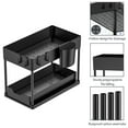thumbnail image 4 of Puricon 1 Pack Under Sink Organizers and Storage Pull Out Sliding Drawer, 2 Tier Multi-purpose Kitchen Under the Sink Organizer Under Bathroom Sink Shelf Storage Rack for Countertop Laundry -Black, 4 of 8