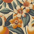 thumbnail image 5 of Orange fruits, Citrus blossom, Leaves  Bathroom Decor Set , multi size Colorful Luxurious Graphic Print Polyester Fabric Fashion Bathroom Decor Sets with Hooks   shower curtain for Bathroom Home, 5 of 7