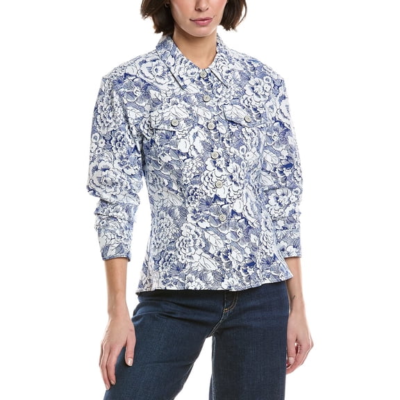 Cinq à Sept womens Sketchbook Canyon Jacket, 4, Blue