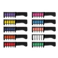 thumbnail image 3 of Xihbxyly Tiza de Colores para El Cabello, Set de Peines Temporales, Máscara de Pestañas de Fácil Aplicación, Acabado Suave y Manejable, Ideal para Festivales y Fiestas, Looks Personalizados Únicos, H, 3 of 7