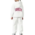 thumbnail image 4 of Boys Girls Sweatsuit Set,2PC Long Sleeve Letter Printed Hooded Sweatsuits Pullover Sweatpants Joggers Set Fall Clothes Boys Girls Jogger Set 4-5 Years, 4 of 6