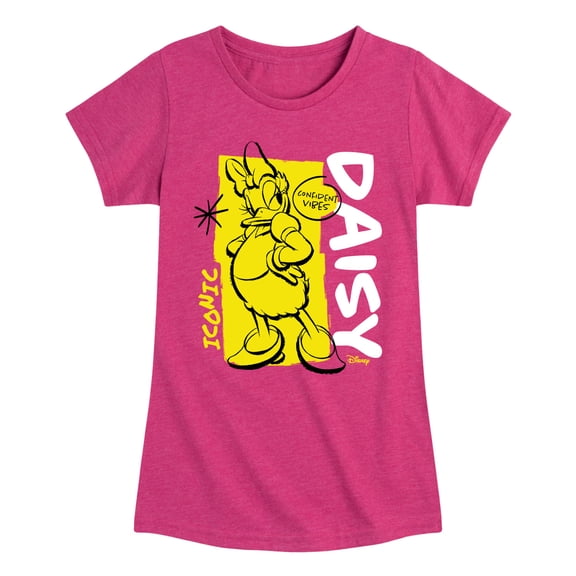 Disney - Daisy Confident Vibes - Toddler & Youth Girls Short Sleeve Graphic T-Shirt