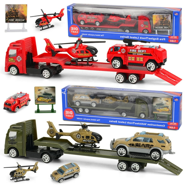 Kids Toys Car for Boys Police Trucks Toy Playset Kids Police Cars