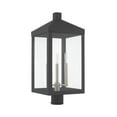 thumbnail image 7 of Livex Lighting - Nyack - 3 Light Outdoor Post Top Lantern in Mid Century Modern, 7 of 7