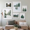 thumbnail image 4 of Pinturas de arte de pared de paisaje forestal de invierno personalizable, imágenes de renos, carteles e impresiones de Navidad, murales de habitación para el hogar, 4 of 4