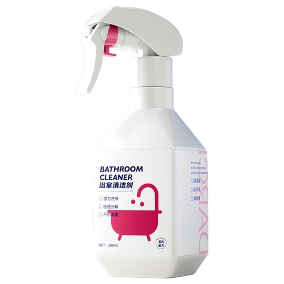 Limpiador de baño, limpiador de azulejos y grifos de ducha (300 ml), antical para espejos de cristal, limpiador multisuperficies, quitamanchas para baño, aroma fresco.