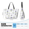 thumbnail image 4 of Xecao Lavender Flowers for versatile beach bag for women includes zipper pockets and waterproof material, ideal for vacations and adventures., 4 of 7
