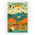 thumbnail image 2 of Sisters, Oregon, Geometric (16x24 Giclee Gallery Art Print, Vivid Textured Wall Decor), 2 of 3