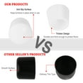 thumbnail image 5 of Uxcell 3/8" Furniture Leg Cap End Tip Cover  Avoid Scratch Rubber White 8pcs, 5 of 7