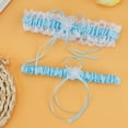 thumbnail image 2 of Pkeoh Wreath White Garters For Bride 2 Pieces, Wedding Garter For Bride Elasticity Lace Garter, Wedding Garter Set For Bride, 2 of 4