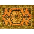 thumbnail image 1 of Ahgly Company Machine Washable Indoor Rectangle Persian Yellow Traditional Area Rugs, 8' x 10', 1 of 4