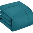 thumbnail image 2 of Luxury 500-TC Egyptian Cotton Box-Stitched Design Comforter | 300 GSM | Single Piece, Queen Size 90" x 90" Inches, 1pc Comforter with 4 Corner Tabs, (Teal), 2 of 4