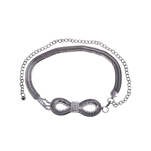 Gun Metal Infinity Sign Scales and Luxury Robot Control Sleekness Belt