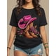 thumbnail image 1 of Camiseta de manga corta con estampado de botas, cuello redondo informal para primavera y verano, ideal para adultos, hombres, mujeres, adolescentes y jóvenes., 1 of 6