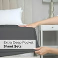 thumbnail image 7 of CGK Linens 4-Piece Extra Deep Pocket Sheet Set With Extra Matching Pillowcases - Twin Size Bed Sheets Fits 18"-24" Mattresses, Gray, 7 of 7