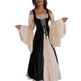 thumbnail image 2 of Disfraz Medieval Renacentista para Mujer, Cosplay Sobre Vestido Negro M, 2 of 8