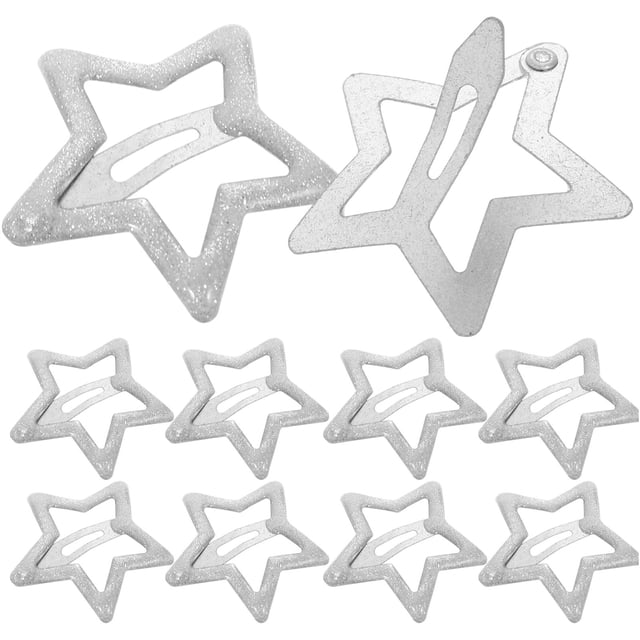 YSNOOWE 20Ud Clips De Con De En Metal Para Uso Diario Y Corto O Largo Plata