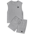 thumbnail image 2 of Vedolay Workout Short Sets For Men Men's Summer Short Sleeve T-Shirts Shorts Jogging Sports Thin Sportswear,Gray XXL, 2 of 5