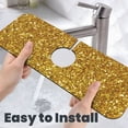 thumbnail image 6 of Xecao Gold Glitter for Kitchen Sink Splash Guard Faucet Mat , Faucet Guard & Draining mat, (15" X 5.5" ), 6 of 7