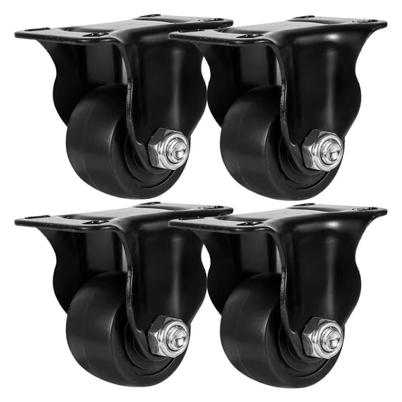 Ruedas Caster Wheels FactorDuty de poliuretano de 1.5 pulgadas y 800 libras, paquete de 4
