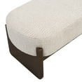 thumbnail image 5 of Piper Modern Upholstered Ottoman, Rectangular Bench with Solid Wood Legs, Beige, 5 of 8