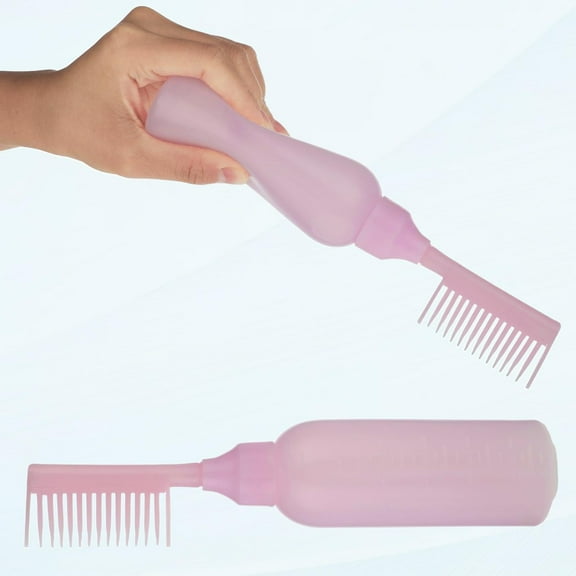 Root Comb Applicator Bottle, 6 oz Hair Oil Applicator Bottle for Hair Dye Bottle Applicator Brush with Graduates, Professional Brush Applicator Comb Hair Coloring Styling Tool