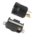 thumbnail image 3 of Conector receptáculo eléctrico de 3 clavijas con bloqueo giratorio NEMA L6-30P L6-30R, 30 A, 250 V, macho y hembra, 3 of 14
