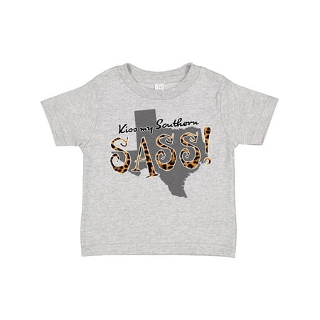 

Inktastic Texas Kiss My Southern Sass! in Leopard Print Gift Toddler Toddler Girl T-Shirt