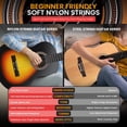 thumbnail image 5 of Pyle 30" Beginner Acoustic Guitar Kit, 1/4 Size All-Wood Guitar for Kids, Students & Beginners, Sunburst Teardrop Matte Finish, 5 of 7