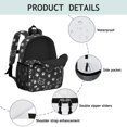 thumbnail image 4 of Cat Head and Dog Paw Print Backpack for School, Cute School Bag with Adjustable Shoulder Straps and Padded Back, 15"x11.42"x5.5", 4 of 5