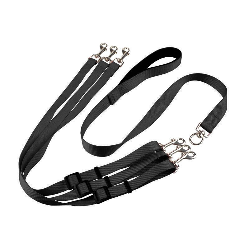 3 Way Dog Leash Tangle Detachable Multiple Dog Leash With Soft Padded Handle For 1/2/3 Dog