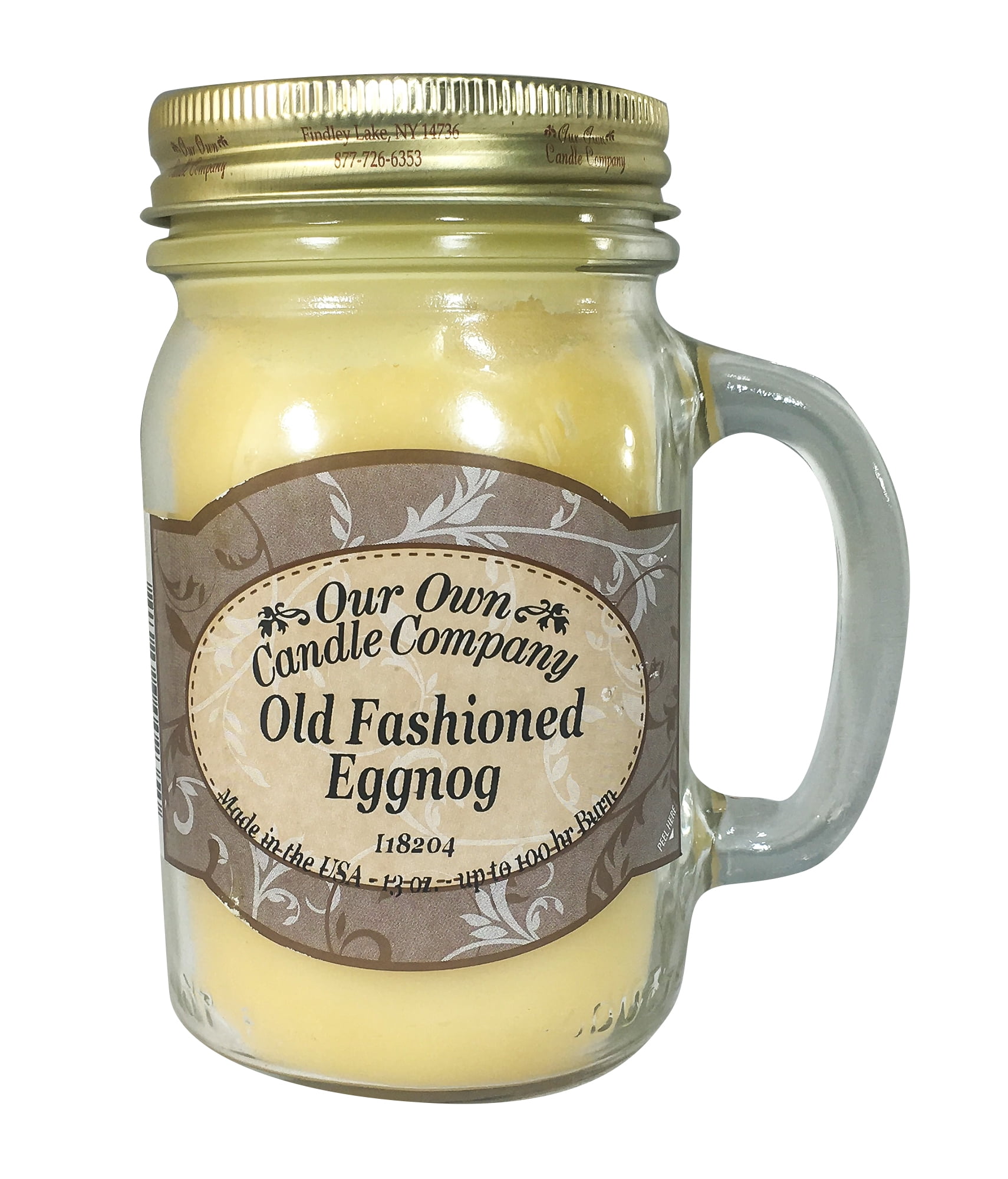 Our Own Candle Company Old Fashioned Eggnog Scented 13 Ounce Mason Jar Candle