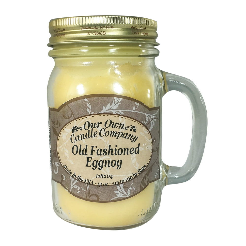 Our Own Candle Company Old Fashioned Eggnog Scented 13 Ounce Mason Jar
