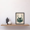 thumbnail image 4 of Artery8 Majestic Stag Head Forest Watercolour Design For Living Room Artwork Framed Wall Art Print A4, 4 of 5