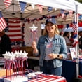 thumbnail image 4 of huayou 4th of July Star Wand Set of 2, Reusable Lightweight Star Decor with Ribbon Bow for Party, Vase Filled, Fireplace, 4 of 6