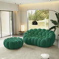 thumbnail image 5 of Sodrens Modern Lazy Floor Sofa,79.53" Bubble Couch,Curved Football Sofa with Ottoman for Living Room,Office,Apartment,No-Assembly,Green, 5 of 8